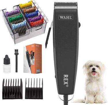 Машинка для стрижки собак Agrarzone Edition Wahl Rex - тиха модель Moser для собак та котів середніх порід - ідеальна для чутливих тварин з набором гребінок