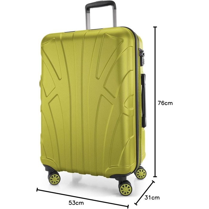 Чохол-валіза Suitline з жорстким корпусом, XL, 76 см, 96-110 літрів, ABS матовий, з TSA замком