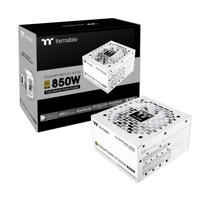 Блок живлення Thermaltake Toughpower GT 850W ATX 3.1 PCIe 5.1 80+ Gold Modular Snow (білий)