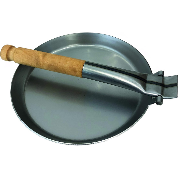 Stabilotherm Jägerpfanne with wooden folding handle | for outdoor cooking & frying over an open fire or grill