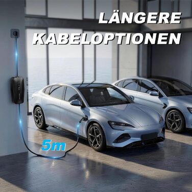 Кабель для зарядки електромобіля Type 2 Schuko 16A 3.68kW, 5м, IP65, для Tesla Model Y/3, Volvo XC60, VW ID.3/4 та Plug-in гібридів