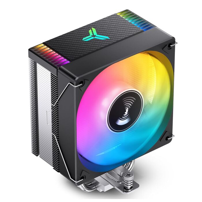 Система охолодження CPU TZMRIT CR-1000 EVO: 220W, 4 теплові трубки, 120мм вентилятор ARGB PWM, підтримка Intel LGA 115X/1200/1700, AMD AM4/AM5 (чорний)