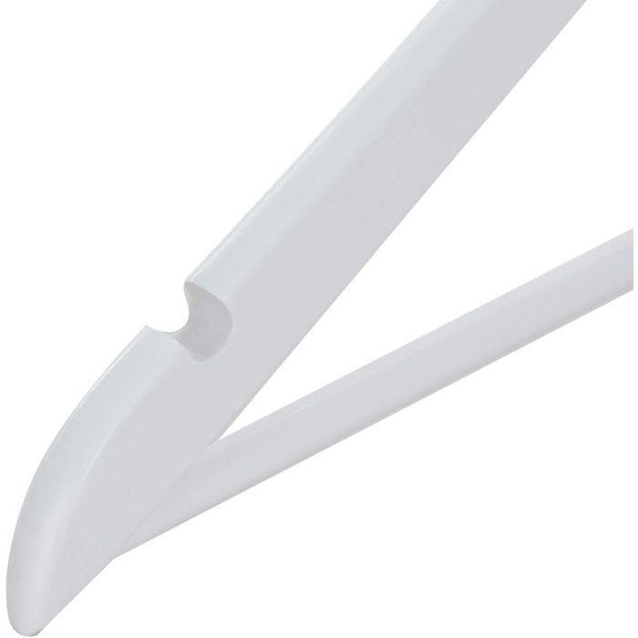 Дерев'яні вішалки для одягу з виступами для спідниць та штанів, 360° обертання, 20 шт. (білі)