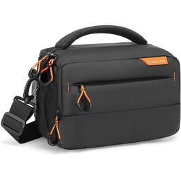 MOSISO Сумка для камери фотографа, водонепроникна сумка через плече для DSLR/SLR/беззеркальних камер Canon/Nikon/Sony, чорна