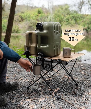OneTigris CAMPMATE Стіл для кемпінгу складний, легкий, на 30 кг, Kojote Brown