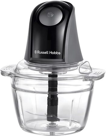 Кухонний міні-подрібнювач Russell Hobbs 27131-56, 350W, нержавіюча сталь, 1л, 2 швидкості, для овочів, фруктів, м'яса, чорний