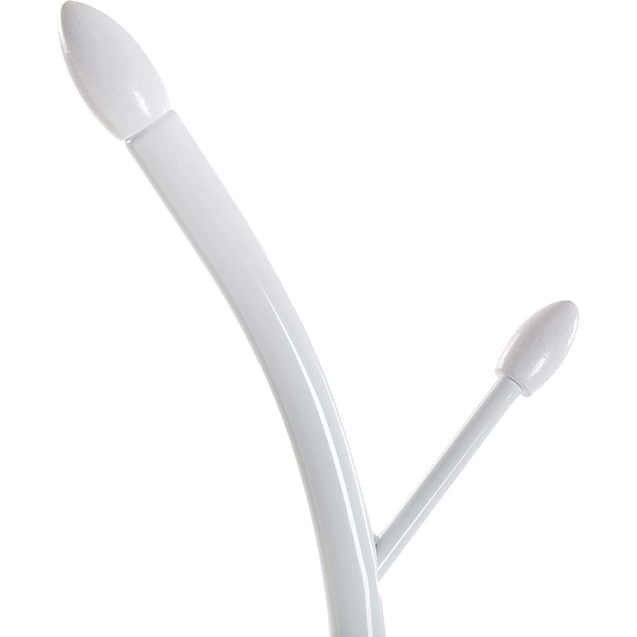 Versa Swindon Minimalist Coat Rack for Entryway, with 9 Hooks for Clothes or Bags, Dimensions (H x W x D) 185 x 32 x 32 cm, Metal, Color: White
