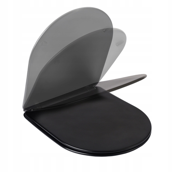 Кришка-сидіння для унітазу Asato Black Dur 0041-4, чорний duroplast