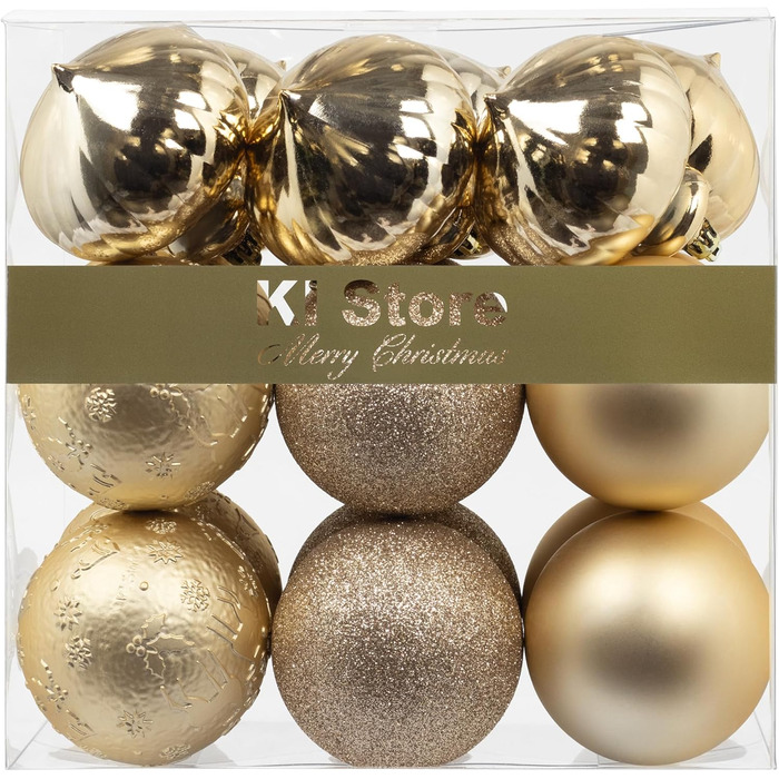 Прикраси для ялинки Busybee: 30 кульок, 6 см, пластик, шампань