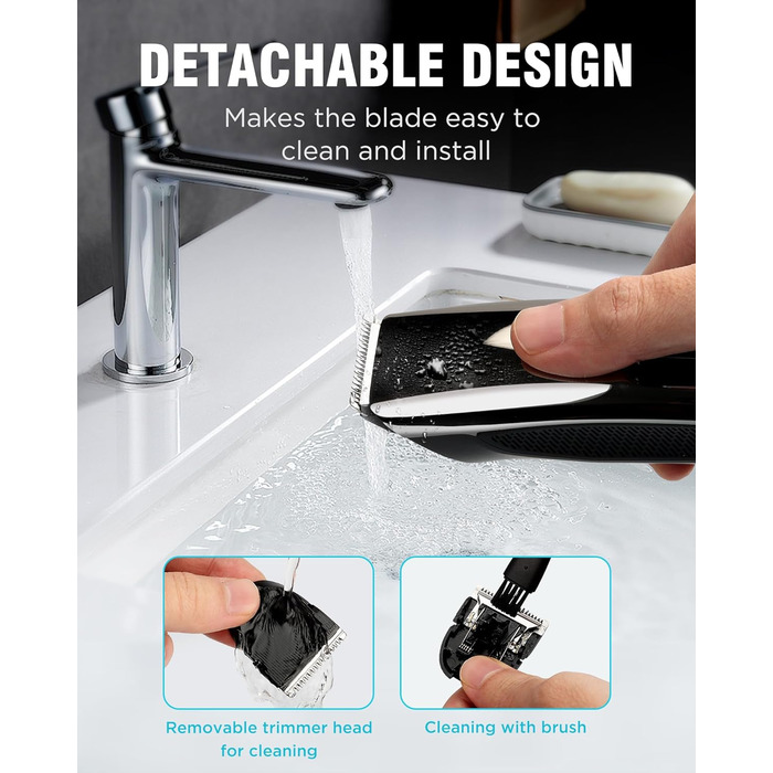 Електричний триммер для бороди Barttrimmer Herren: триммер, шавер, для тіла, USB