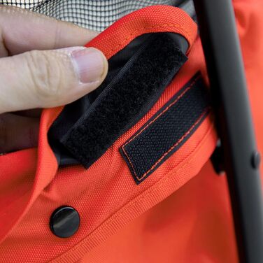 Візок для собак та дітей PawHut, сірий та чорний, з регульованим дахом, кишеню та 2 повідки, 82x47x97 см