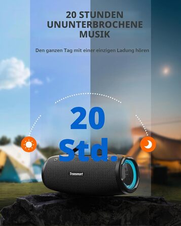 Tronsmart Mirtune S100: Bluetooth колонка водонепроникна IPX7, 20 год, для пляжу та вечірок (Чорна)