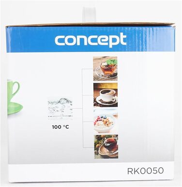 Concept Golf RK0050 Electric Kettle - Ceramic 1.2L, White - 3D Golf Ball Design