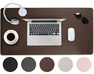 Підкладка на стіл Sidorenko 80x40 см, миюча, з PU-шкіри, коричнева - килимок для миші, офісний килимок