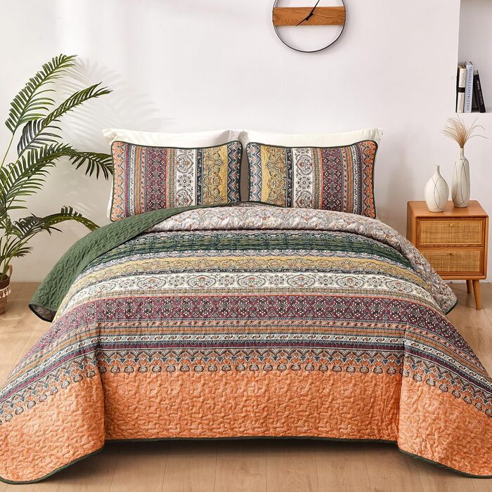 Пухова ковдра WONGS Bohemian, розмір King, 261.6 x 228.6 см, жовто-помаранчевий колір, 3 шт.