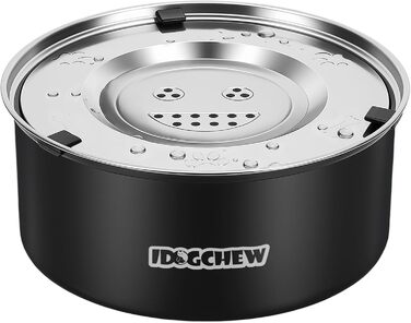 Миска для собак без облизування, нержавіюча сталь, 3L, чорна, з антиковзним дном, легко миється, для собак