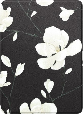 Чохол MoKo для Kindle Paperwhite 11 (2021) 6.8 дюйма, з функцією авто-сплячки, з міцного кожзаму, Signature Edition, Магнолія (чорний та білий)