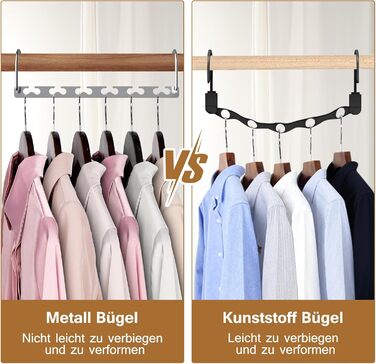 Плечики для одягу Sindax, 6 шт. - економія місця, неслизькі, для штанів, джинсів, костюмів та суконь