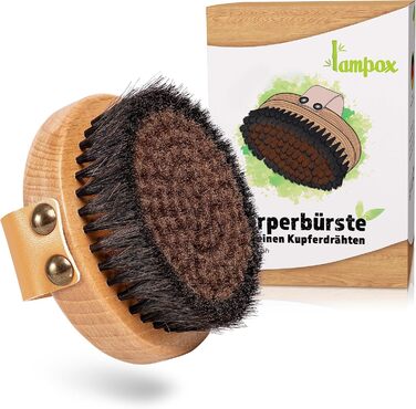 Body brush with fine copper wires, copper brush, dry brush, bath brush, copper round energy brush