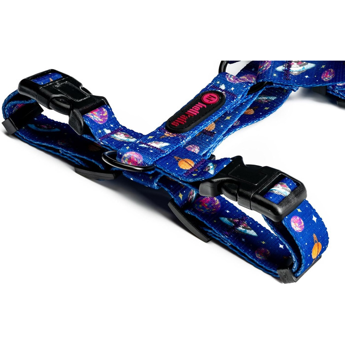 Шлейка для собак середніх порід | Не вбирає вологу | Регульована | З контролем | Легка класична шлейка для собак | Dog Harness - M (Cosmic Bloom, S - виміряйте собаку)