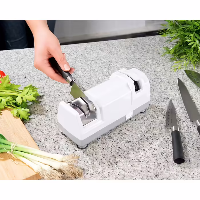 Rosenstein & Söhne Sharpener: Electric Professional Diamond Sharpener, Coarse and Fine Grit, 40 W (Manual Sharpener, Knife Sharpening Machines, Grinding Wheels)