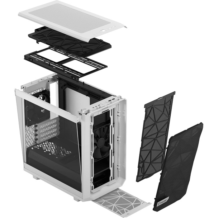 Корпус Fractal Design Meshify 2 Mini White TG Clear Tint - міні-корпус з прозорим склом