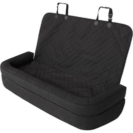 Автоматик для собак та котів: килимок на заднє сидіння авто 133 x 45 см (Чорний Оксфорд)