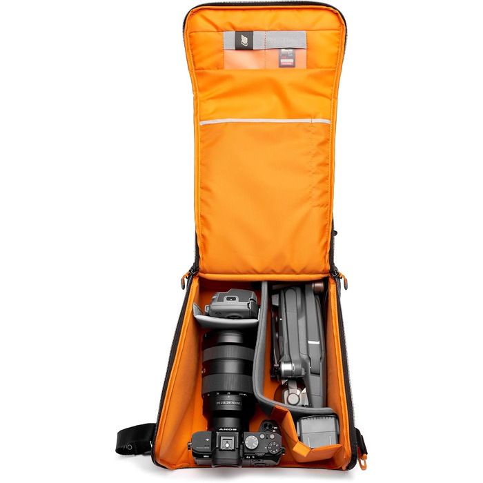 Чохол для камери Lowepro GearUp Creator Box Large II (XL), для бездзеркальних та DSLR камер, з QuickDoor, з перероблених матеріалів, помаранчевий, сірий