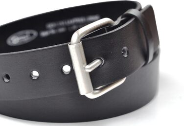 Чоловічий шкіряний ремінь Ossi, 38 мм, чорний, 130 см (загальна довжина 145 см)