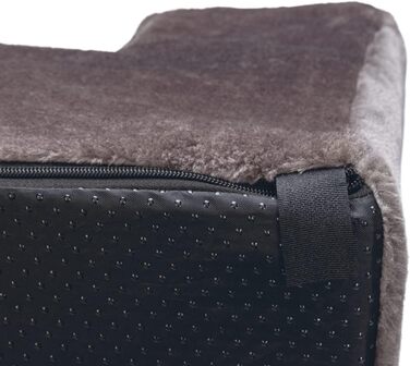 Сходинки для собак Karlie Easy Step – м'яка драбинка для собак, плюш/дерево, темно-сірий, 40x39x30 см