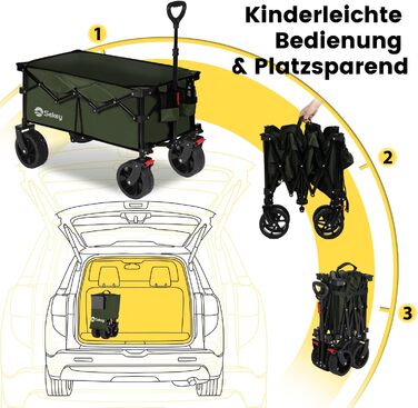Бомбовоз Sekey XXXL, 150л, 200кг, великий, складаний, для перевезення вантажів, оливковий