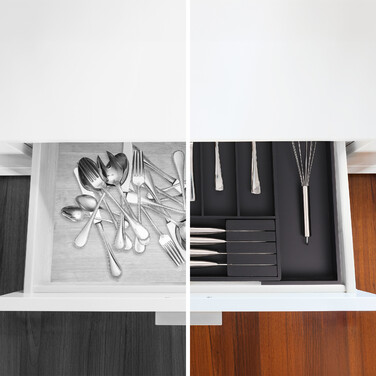 Relaxdays Extendable Bamboo Cutlery Box