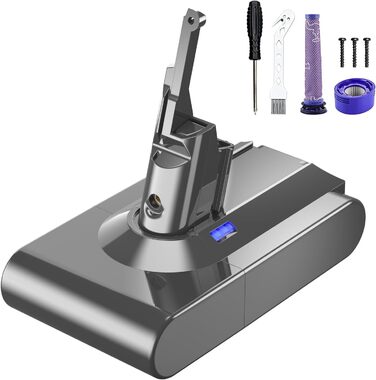 Акумулятор V8 6000mAh Powtree для пилососа Dyson SV10 (2 фільтри + викрутка + 3 шурупи + щітка)