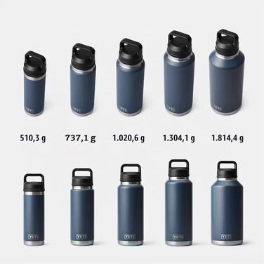 Термопляшка YETI Rambler 1л (1000 мл) з нержавіючої сталі з герметичною кришкою Chug, для гарячих та холодних напоїв, Charcoal