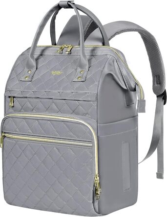 Жіночий рюкзак з відділенням для ноутбука 15.6 дюймів, шкільний рюкзак для дівчат-підлітків, сумка для університету, робочий рюкзак, подарунок для жінок, водонепроникний (підходить для ноутбука 15.6 дюймів, S41-x-gray)