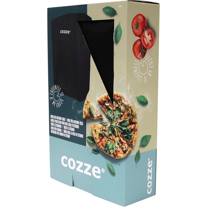 Захисний чохол cozze для піца-печі, гриля та садового столу, водонепроникний, UV-захист, оксфордська тканина, чорний