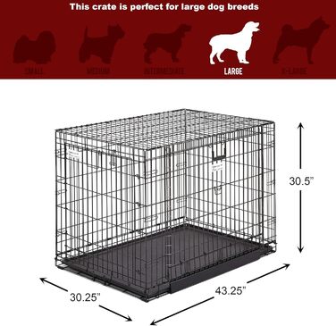 Кія MidWest Homes for Pets Ovation 1924 - переносна будка для собак, чорна, з перегородкою, для маленьких порід, 61х74х78 см