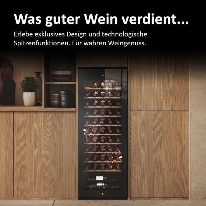Haier 50 Series 3 Wine Refrigerator - 34 Bottle Wine Cooler with UV Glass Door, 5 Shelves, Wi-Fi & Touch Display, Vibration-Free Storage