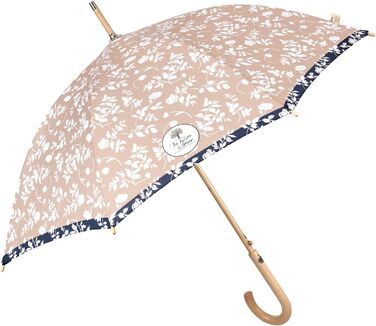 Perletti Green Eco Women's Umbrella - Large Automatic Rain Umbrella with Recycled Materials & Floral Design (102cm Diameter)