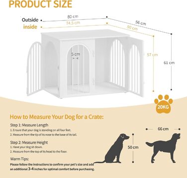 Сучасна переносна собача будка-стіл Hzuaneri DFC85101B, 80x56x61 см, 3 двері, для дому