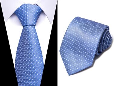 Чоловічий набір краваток (6 шт.) Jacquard: блакитні в смужку, з павлином, золотом та червоною квіткою