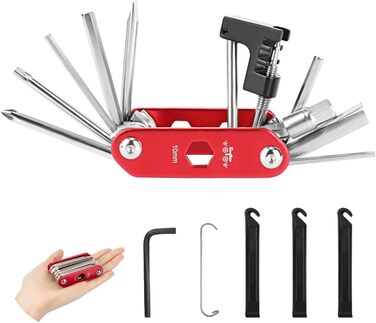 Набір інструментів для велосипеда WOTOW 16 в 1: багатофункціональний, складаний, для професійного ремонту та їзди на велосипеді