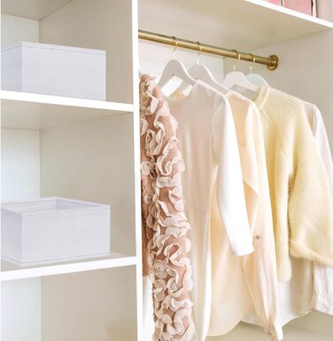 Puricon 13-Piece Storage Box Set Fabric Drawer Organizer/Organization System for Clothes Foldable Storage Boxes Set Boxes for Closet Bedroom - (8 Pieces, White)