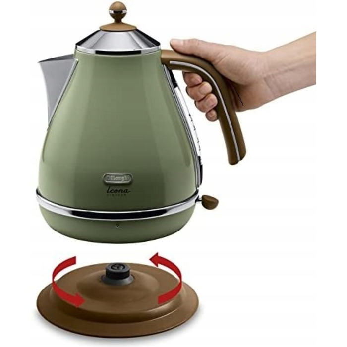Електричний чайник De'Longhi KBOV 2001.GR, 2000 Вт, 1,7 л, зелений