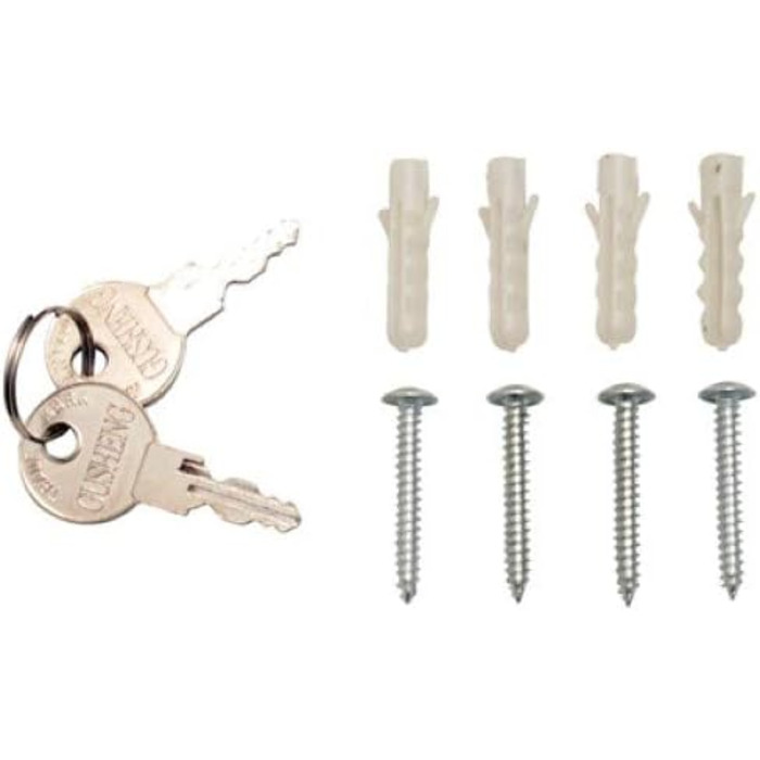 Поштовий ящик Grafner Design з газетницею, сталь, замок (2 ключі), 3 вікна, кутовий, монтажний комплект