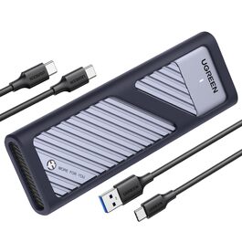 Зовнішній корпус для SSD UGREEN M.2 NVMe USB 3.2 Gen 2, швидкість 10Гбіт/с, алюмінієвий