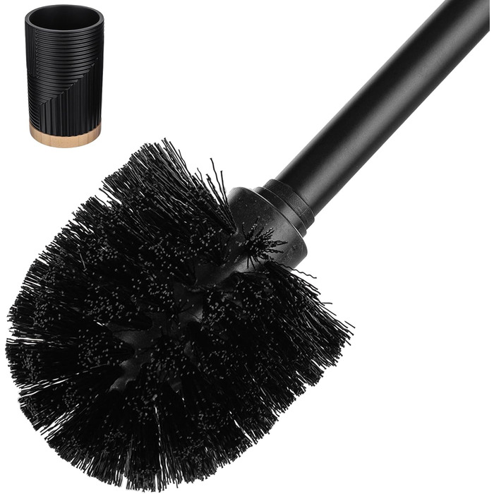 Набір для туалету KADAX: щітка для унітазу з тримачем, чорний (без свердління)