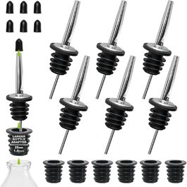 Виливники для пляшок BALTRE (6 шт) з 6 адаптерами: для олії, вина, оцту, сиропу