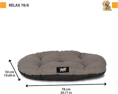 Крісло-лежанка для собак та котів Ferplast Relax, бавовна, 78 x 50 см, блакитний (Ottanio)