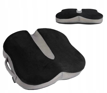 Ортопедична подушка для сидіння з ефектом пам'яті (Memory Foam) — профільна, для офісу